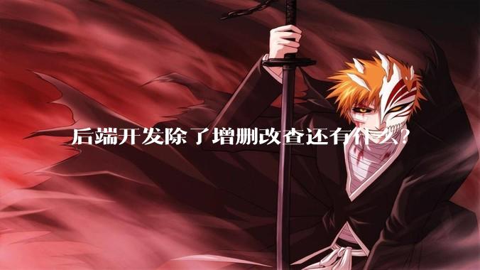 后端开发除了增删改查还有什么？